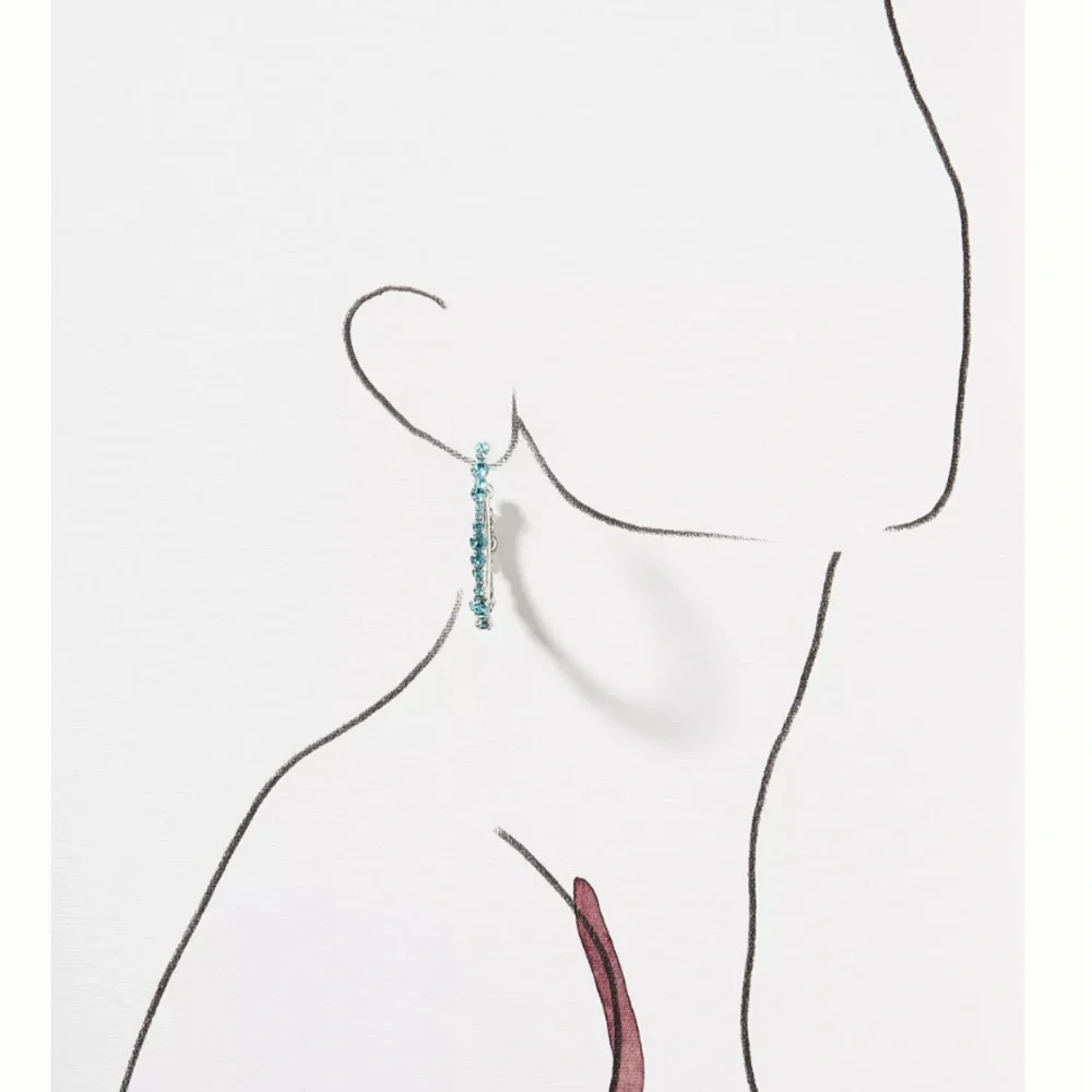 DANNIJO Alicia Swarovski Crystal Hoop Earrings - Picture 2 of 7